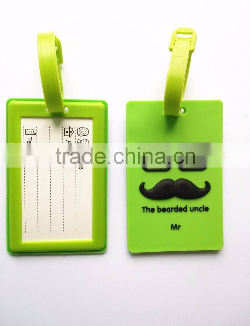 Soft Rubber Funny Bag Tags Wholesale PVC Shaped Travel Airline Luggage Tags