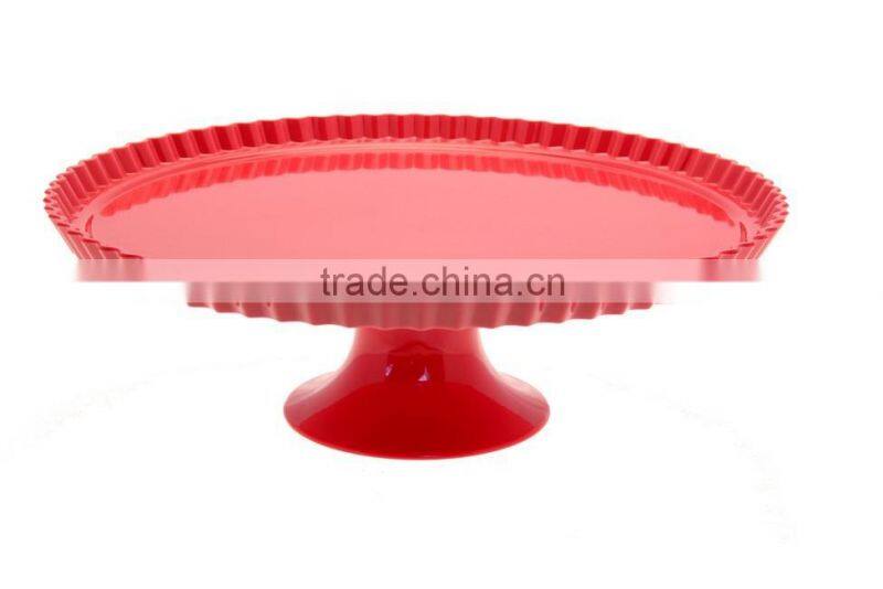Fruit Plate Stand 1 Tier Melamine Dessert Cake Display Plate Stand