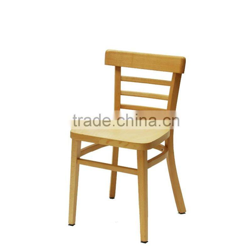 Top quality solid wood fabric handle carving vintage french square back cafe chair