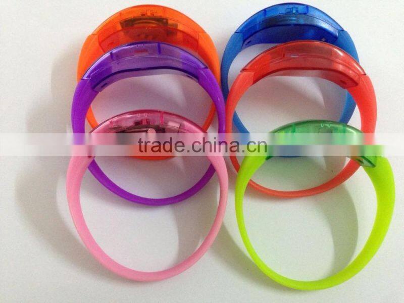 LED Light Silicon Wristband, Wristband With Led, Led Flashing Silicon Wristband For Party