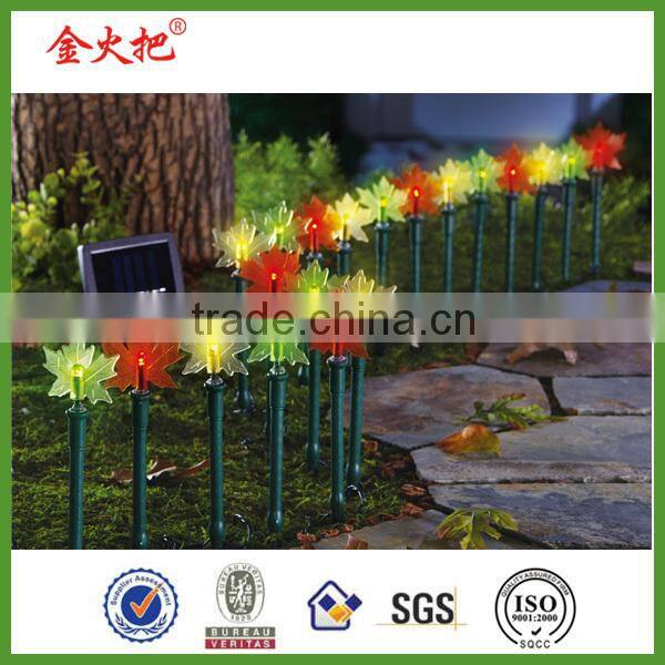 Maple Leaf Stake Solar Garden Path Lights