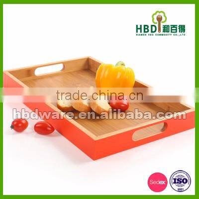 Best selling premium bamboo food wooden serving tray for sale