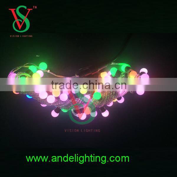 Factory wholesale New design clear wire led ball string light outdoor lighting