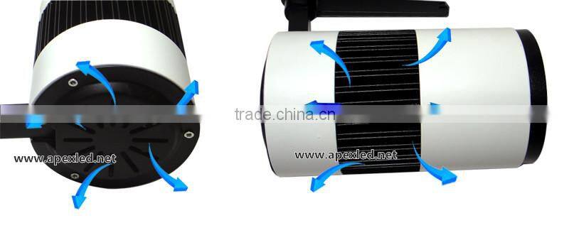 Display Lighting COB Track Light in an art gallery angle adjustable
