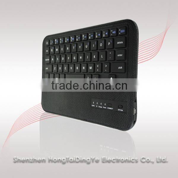 360 degree rotated bluetooth keyboard with PU case for samsung galaxy tab 10.1 from bluetooth factory