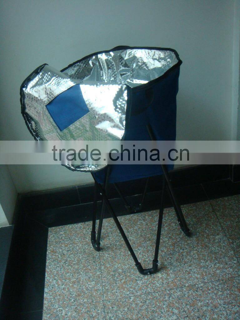 Portable cooler tub stand with metal legs and 100% polyester cover