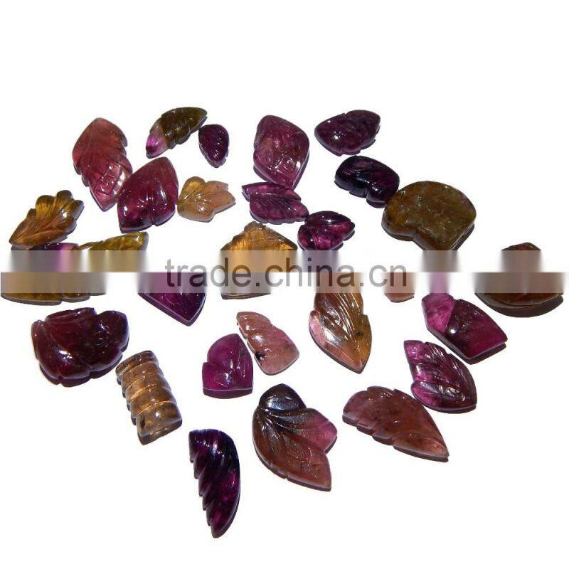 Natural Multi Tourmaline Carving Amazing AAA Color & Good Quality