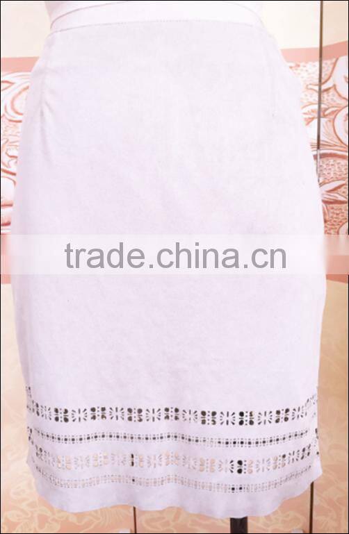 Hot Sale Fashion Women's irregular short suede jacket with punched hole