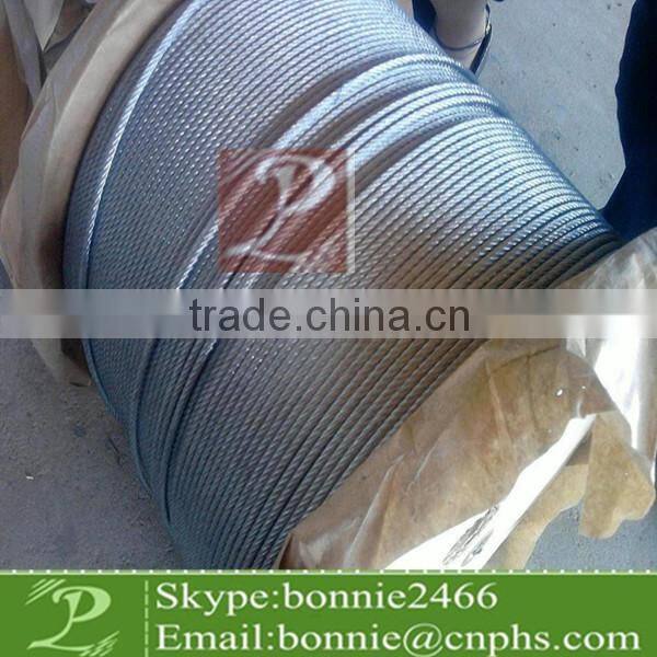 galvanized steel wire rope,6x19+IWS