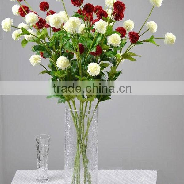 wholesale clear tall crackle glass vase