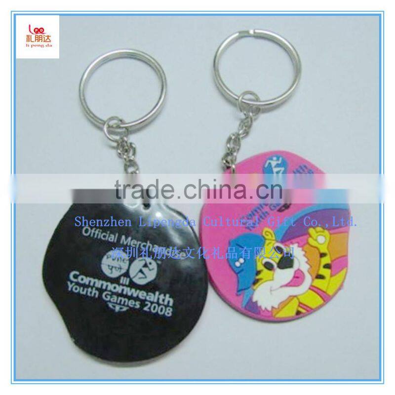 2015 best price 100% soft Silicone Bracelet Keychain,silicone wristband key chain / screen printing silicone keychain
