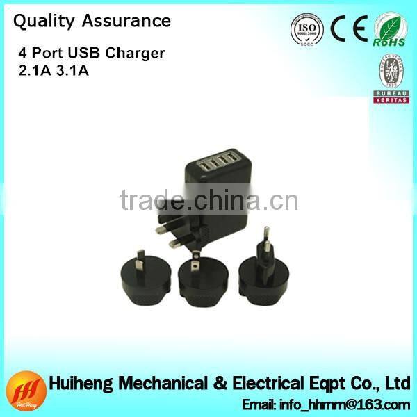 Hot Sale Fast Speed 4 Port Multi Port USB Charger for iphone wall Charger