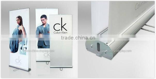 Economical single side or double side roll up banner pull up stand