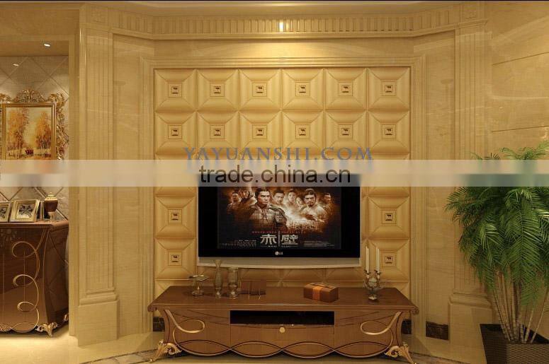 2016 new design 3D Leather wall covering size 40cm *40cm from China