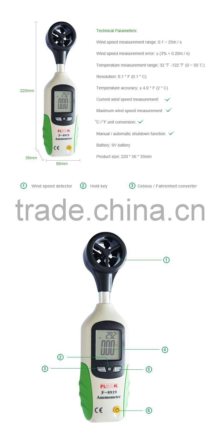Portable Wind Speed Meter Digital Air Velocity Meter Anemometer