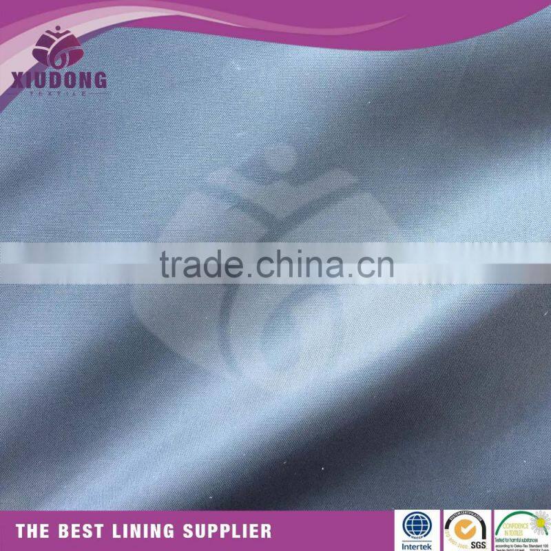 shaoxing manufacture polyester viscose plain lining fabric for upscale garment