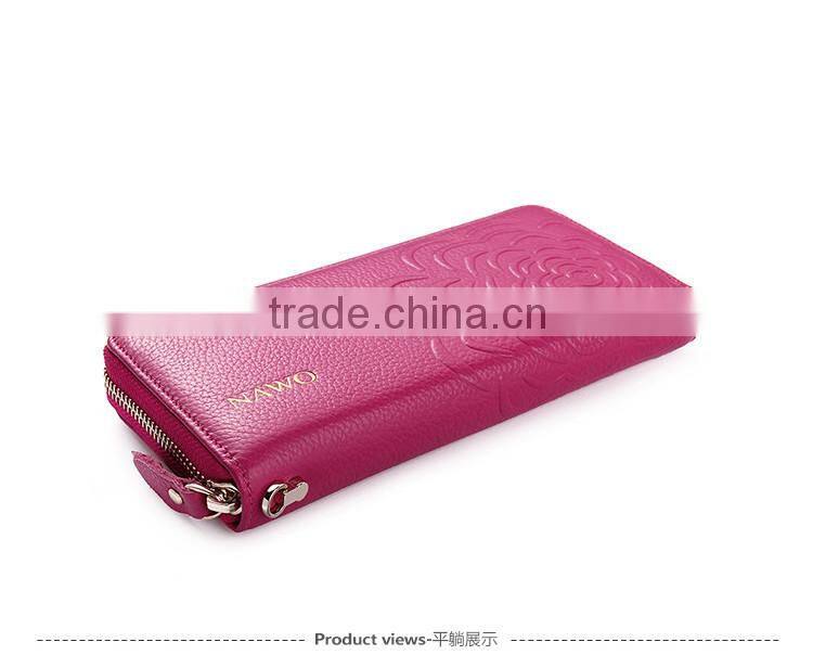 designer leather clutch wallets long purse zipper for women