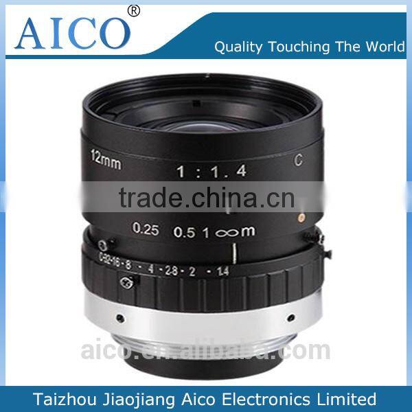 cn aico hot sale manual iris CCD CMOS 35 mm 2/3 inch megapixel c mount f2.0 industry lens
