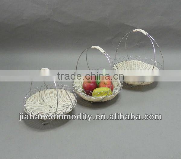 white wicker storage flower basket UK