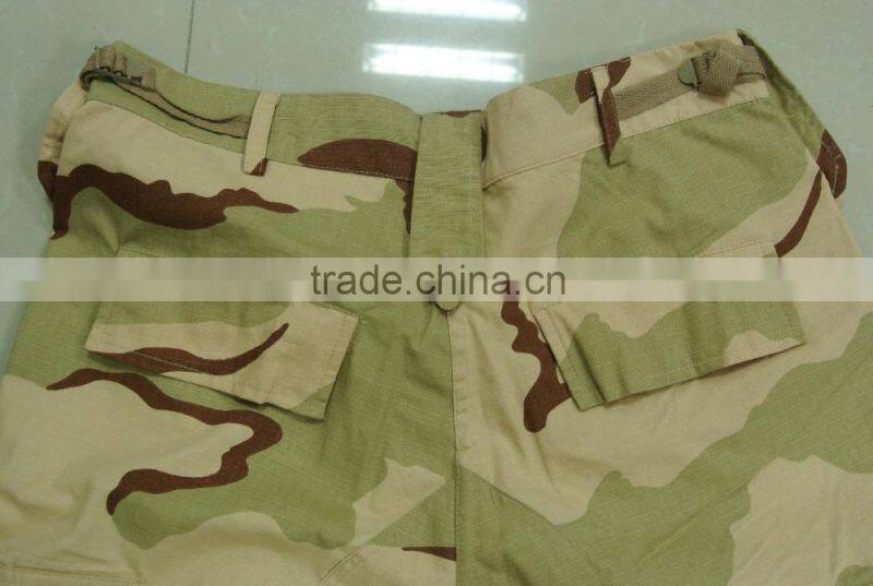 hot sale 60% cotton 40% polyester ripstop yellow tone desert camouflage USA army battle dress uniform