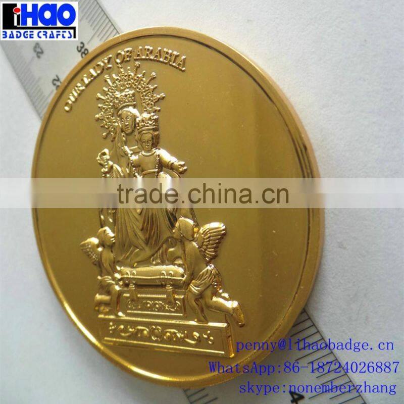 Factory High Quality Souvenir Custom Metal Brass Coin
