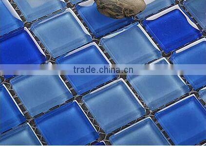 Sea Blue crystal glass mosaic tile with good quality