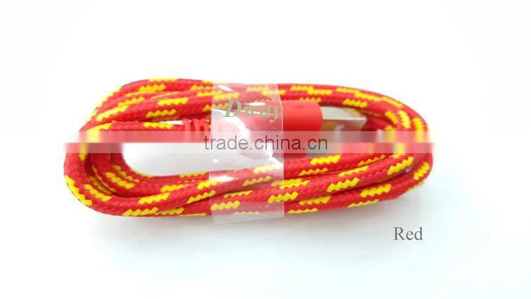 2016 High Quality Factory Price Braided Cable for iPhone 6 6s Charging Data Cable USB Cable