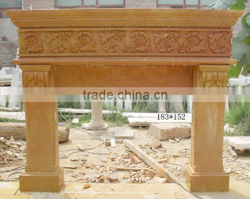 outdoor stone fireplace