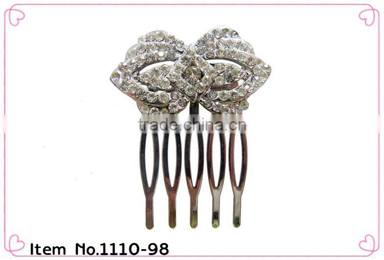 Hot sale!!! rhinestone butterfly bridal hair comb for wedding