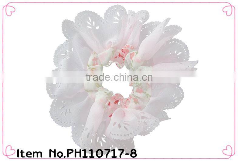 chiffon hair scrunchie ,chiffon Ponytail Holder chiffon hair elastic band