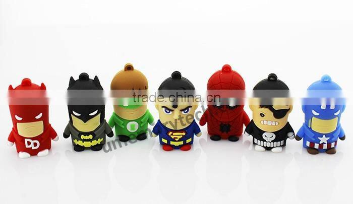 Best selling items superhero shaped usb flash drive custom logo