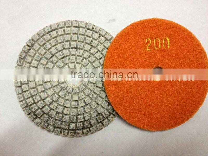 mareble polish 3 steps wet polishing pad 4inch