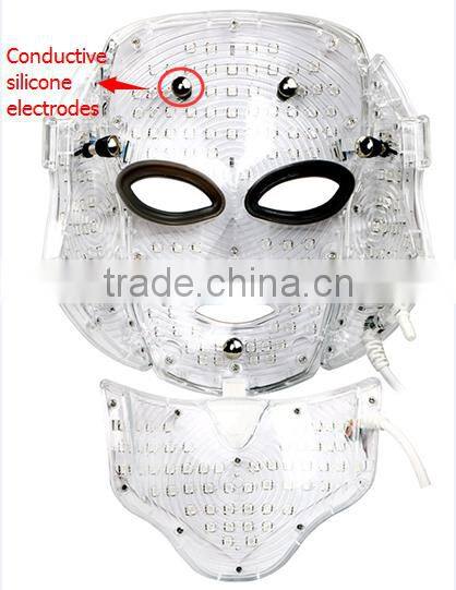 LED Mask!! 3 Colors LED Facial Mask PDT Machine with Teaching Video