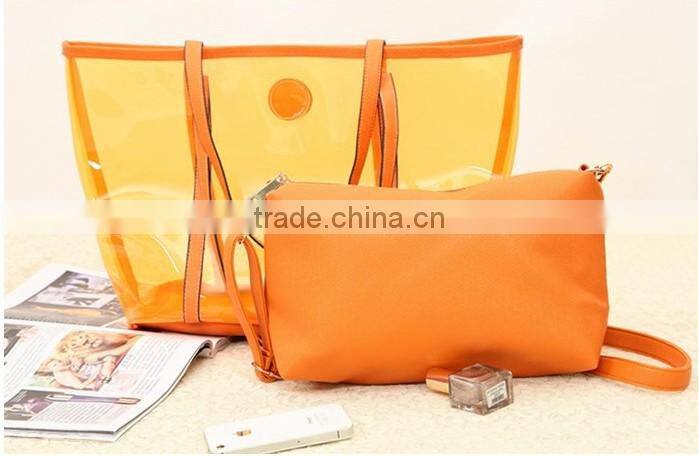 Wholesale Cheap Ladies Jelly Transparent Handbag Organizer Shoulder Bag
