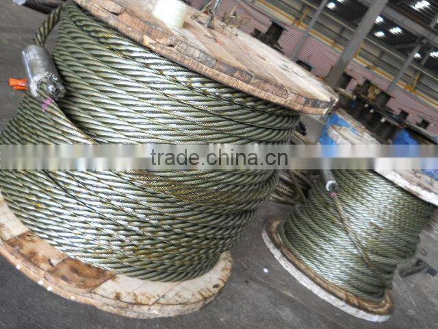 steel wire rope in reel galvanzied wire rope