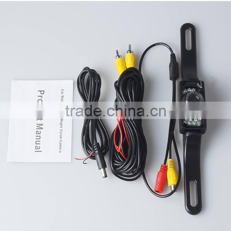 Waterproof Night Vision License Plate Car Rear View Camera