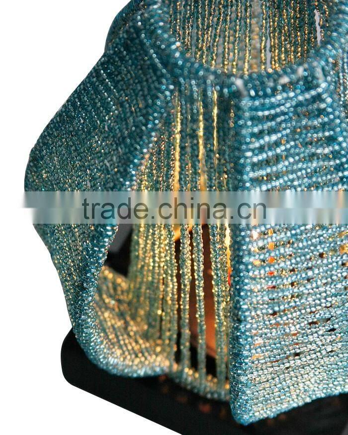 Brown color bamboo bird cage included electric wire, socket and light bulb