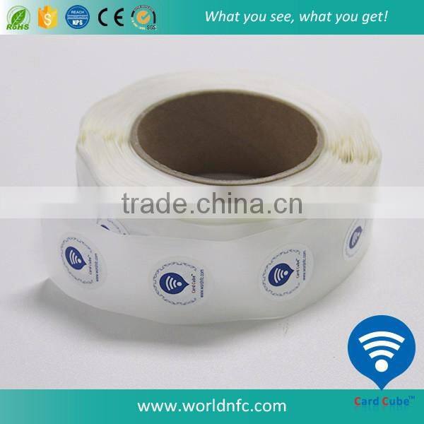 25mm Round Paper RFID Label Sticker Tag NTAG216