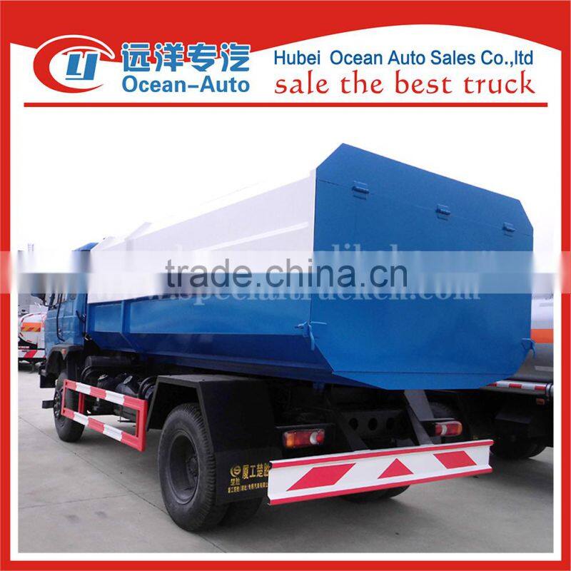 2015 new condition dongfeng 12m3 hydraulic lifter garbage truck