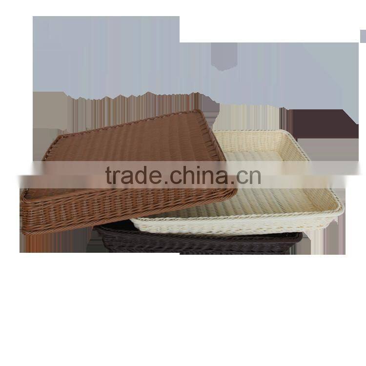 Supermarket plastic rattan woven banneton proofing basket under shelf