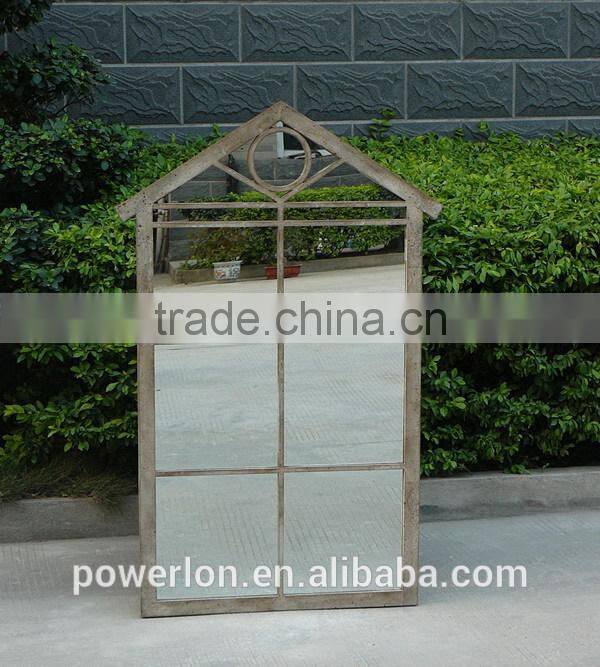 Metal Frame Rustic Antique Iron Garden Mirrors
