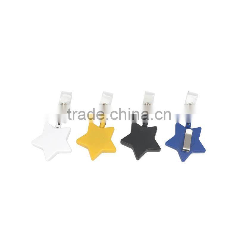 Custom shape Pull reel badge holder with star shape