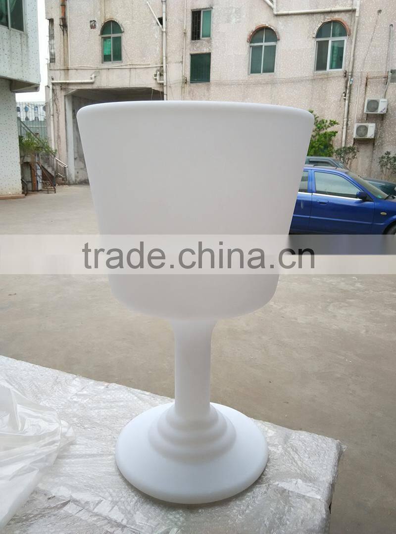 Rechargeable fashion wine cup shape Ice Bucket LED Bar Furniture / LED Light Wine Ice Buckets Indoor or Outdoor L120*W40*H40CM