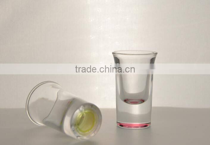 Anhui factory FDA inspection wholesale bottom colored wine shot glass