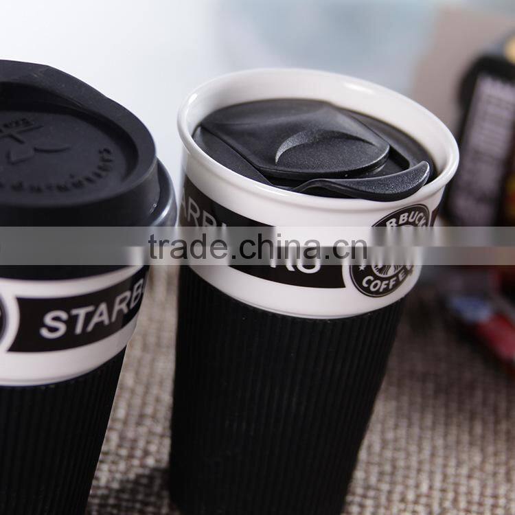 ceramic coffee mug silicon , single Wall Tea Infusion Tumbler,travel coffee mug