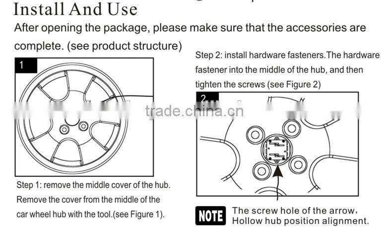 2016 New Arrival Programmable Car Wheels Colorful LED Light Good Present Car Gadgets Christmas Gifts Wholesale Price