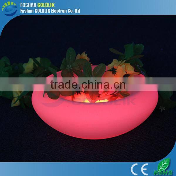 2014 Hot sale plastic bucket for ice cream with 16 changing colors GKP-022RT