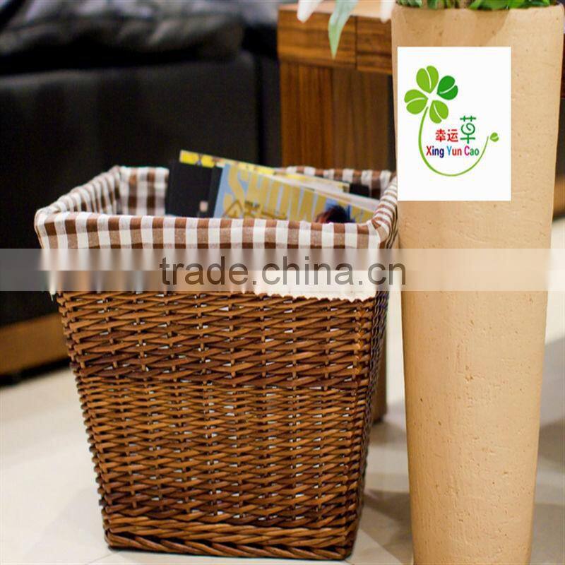 brown wicker laundry basket with hamper for clothes