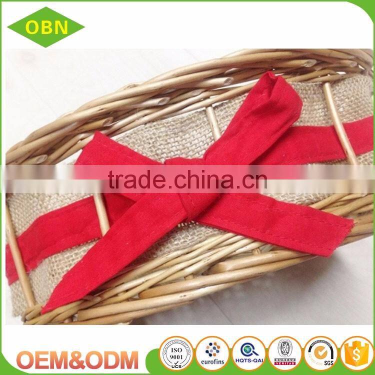 China custom decorative fancy Christmas empty wicker wholesale spa gift baskets