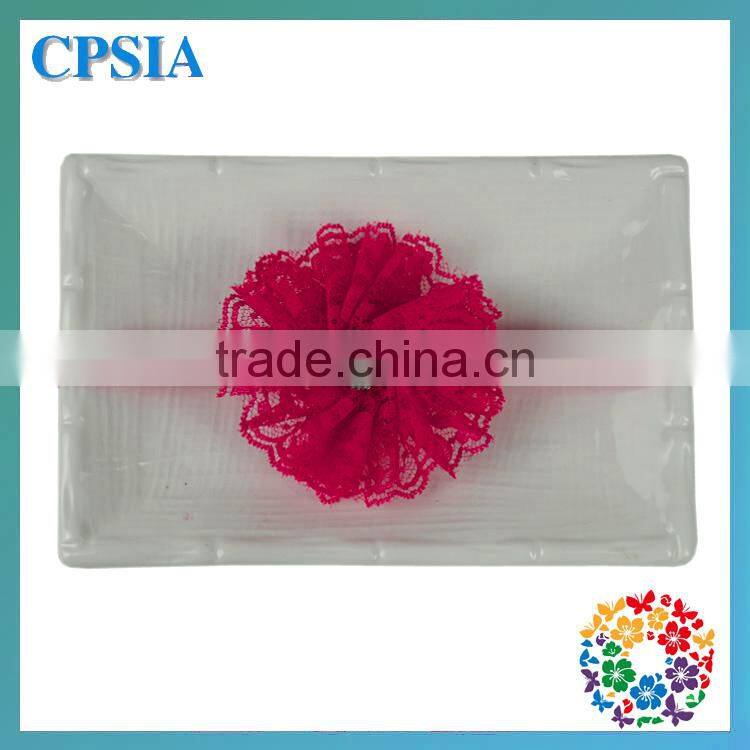 Baby Girl Vintage Lace Flower Headbands Toddler Headbands Knit Elastic Baby Headbands Interchangeable Elastic Bands